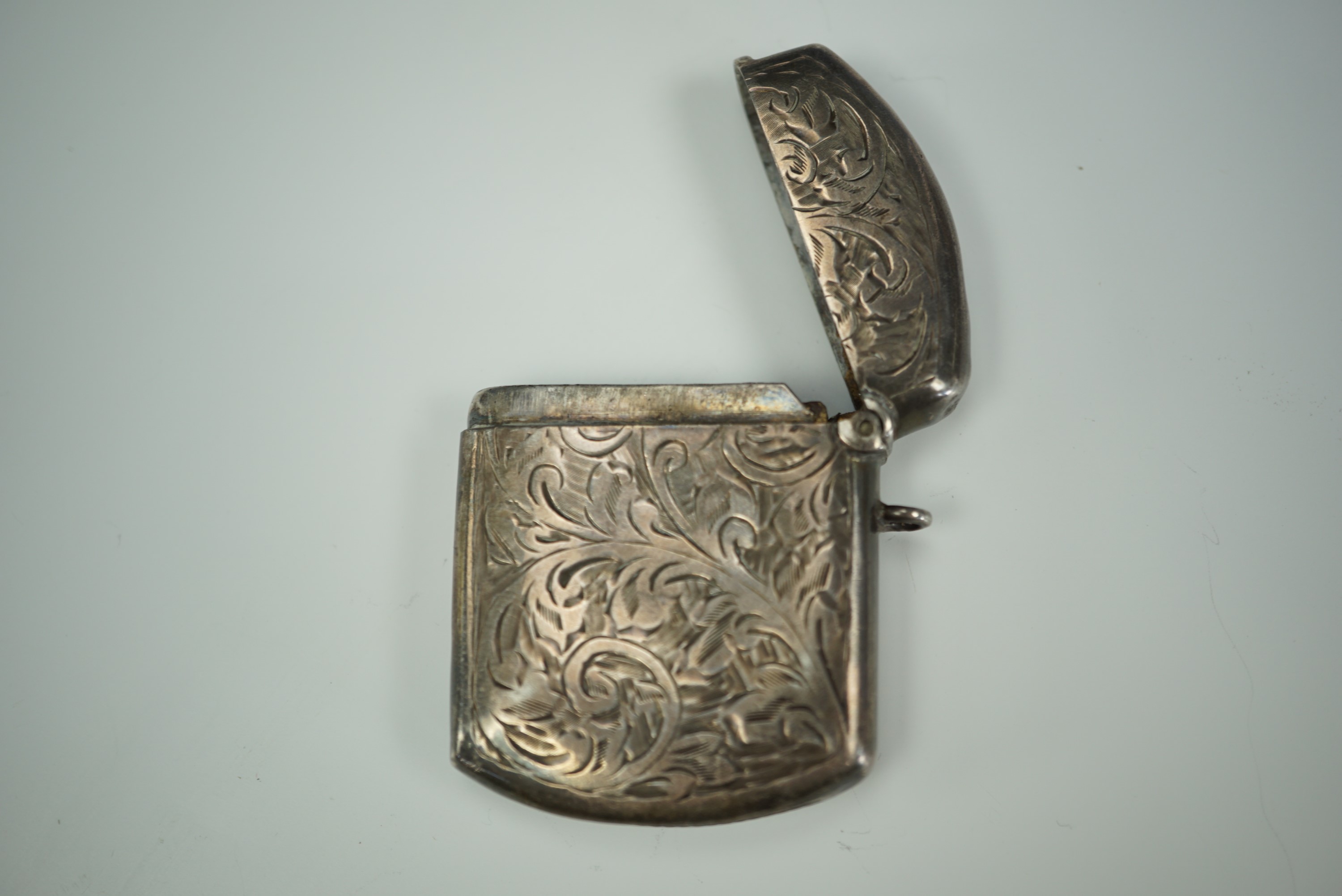 A silver monogrammed vesta case - Image 3 of 3