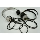 General Radio Company of London headphones together with a similar set by Siemens, circa 1920s -