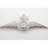 A Great War - 1920s Middle Eastern niello and white metal RAF sweetheart brooch, 55 mm