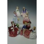 Six Royal Doulton figurines, tallest 12 cm
