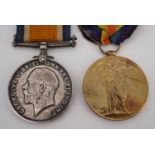 British War and Victory medals to 127320 Pte C W Symonds, Labour Corps