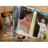 Two cartons of new old shop stock knitting patterns