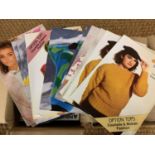 Two cartons of new old shop stock knitting patterns