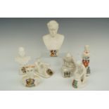 Great War crested china figures and busts