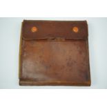 A Great War leather medical equipment pouch inscribed "22.8.17, H B Craft, No 541062, RAMC", 15 cm x