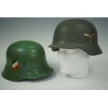 Imperial German and German Third Reich steel helmet shells
