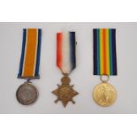 A 1914-15 Star, British War and Victory medals to S-7284, Pte R Grinham, Rifle Brigade