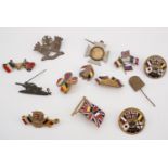 A group of Great War patriotic brooches and lapel badges