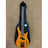 A Rebel 4K 'Tanglewood' electric bass and bag