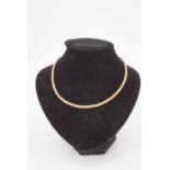 A 9 ct gold rope link neck chain, 46 cm, 6.7 g