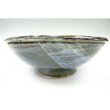 A large studio pottery bowl, 39 cm