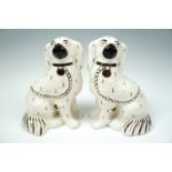 A pair of Staffordshire dogs, 25 cm