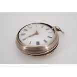 A George IV silver pair cased verge pocket watch by William Wilson of London