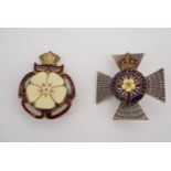 A Primrose League Knights Imperial badge and one other related badge