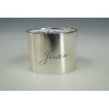 A heavy silver napkin ring, of simple un-decorated form, Alexander & John Smith, Edinburgh, 1942, 36