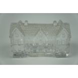 A Waterford Crystal "Village School" paperweight