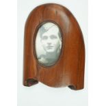 A Great War photograph frame fabricated from an aircraft propeller tip, 25 cm