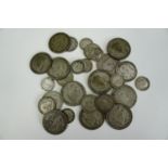 A quantity of pre-1947 and pre-1922 GB silver coins, 234 g