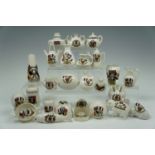 A quantity of Great War and other crested china
