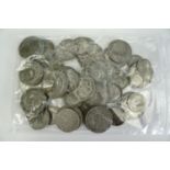 A quantity of pre-1947 GB silver coins, 627 g