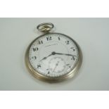 A Tavannes Watch Co pocket watch bearing Military property marks, (a/f)