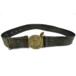 An early 20th Century Royal Navy officer's leather belt