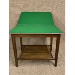 A turn-over-top walnut cards table by Eastcraft of Scotland, circa 1960, 66 cm x 46 cm x 57 cm high