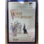 A Royal Shakespeare Company poster for 'A Woman of No Importance' from the Theatre Royal Bath,