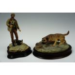 Two Border Fine Art figurines; terrier and hedgehog and The Shepherd
