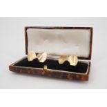 A pair of 1930s 9ct gold Art Deco cuff links, 4.2 g