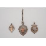 Three late 19th / early 20th Century watch chain fob medallions, 43 g