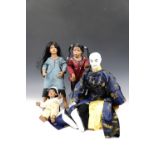 Three limited edition porcelain South American dolls by Renate Hockh from her Georgetown Collection,