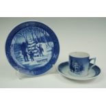 A Royal Copenhagen three-piece Christmas set