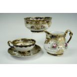 A 39 piece Noritake tea set, profusely decorated and enriched with raised gilding