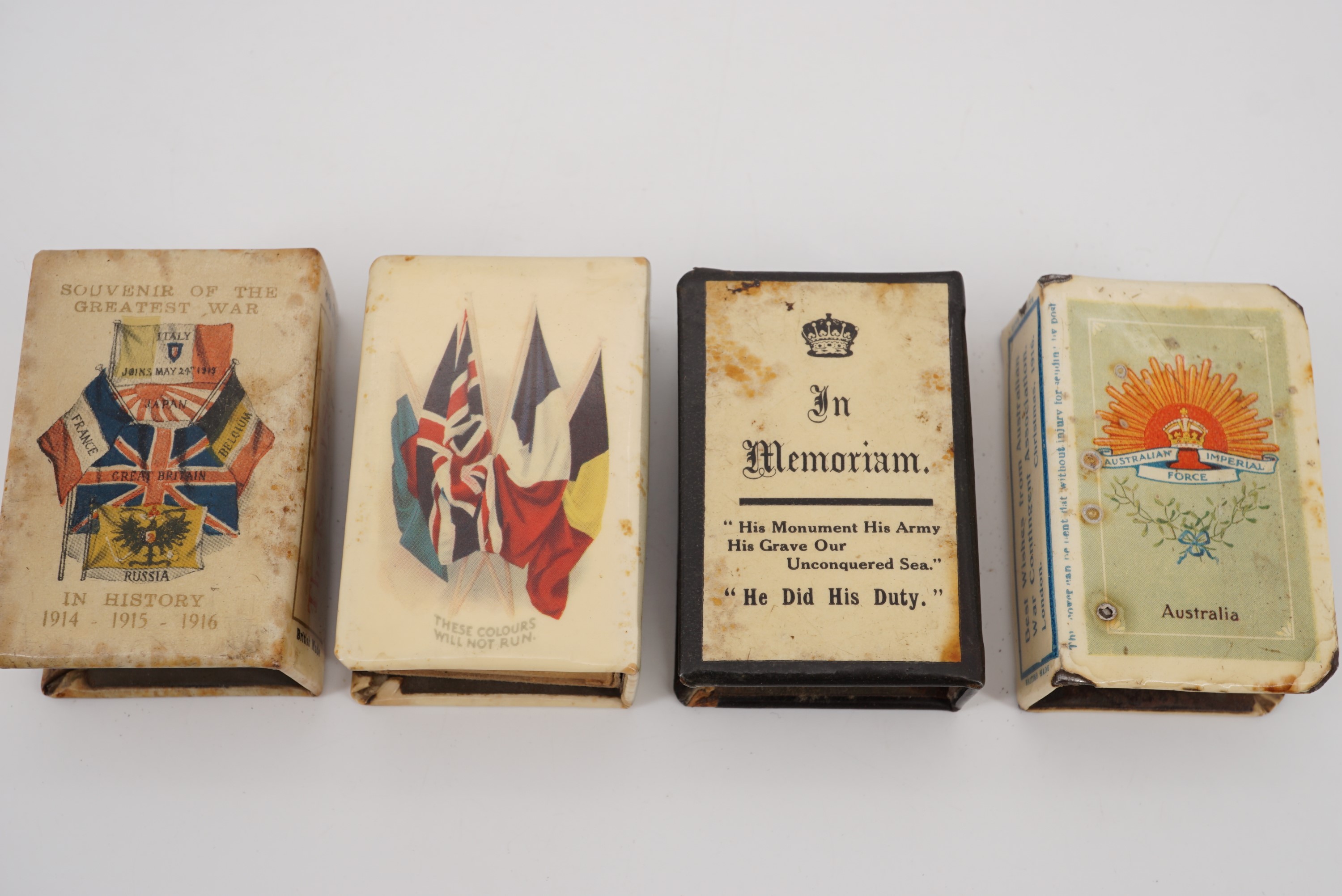 Four Great War Celluloid matchbox covers - Image 3 of 3