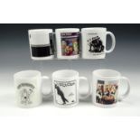 Six as-new music group promotional mugs, including Madness, Bad Manners etc