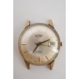 A 1960s Roamer 9 ct gold Premier wristwatch, having a 17 jewel shock proof movement, convex