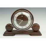 A Metamec Dereham mahogany mantle clock, 31 cm x 21 cm high