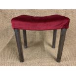 A George VI Coronation stool by Maple and Co