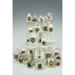 A quantity of Great War and other crested china