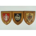 Three military plaques: the Royal Tank Regiment, Serve to Lead and the Royal Armoured Corps 17 cm