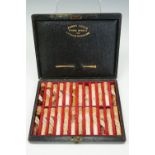 A 19th century cased set of James Leath homeopathic medicine phials