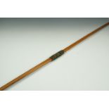 An Edwardian yew sporting long bow by F H Ayres of London, 166 cm, (one horn nock lacking)