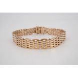 A 1970 9 ct gold open brick-link flexible bracelet, 18.5 cm, 18 g