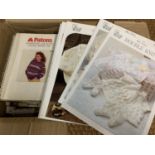 Two cartons of new old shop stock knitting patterns