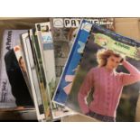 Two cartons of new old shop stock knitting patterns
