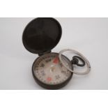 A Boer War / Great War pocket compass, its lid engraved "Lt Col F M Graham, R D Fusiliers"