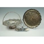 A Martin, Hall & Co Ltd electroplate fruit bowl together with a similar dish etc