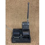 A 1980s Stornophone 4000 two way radio transceiver with charging station and spare battery, a/f