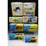 Six boxed Corgi classic wagons including Robsons transport, Abingdon set and Corgi ''We're on the